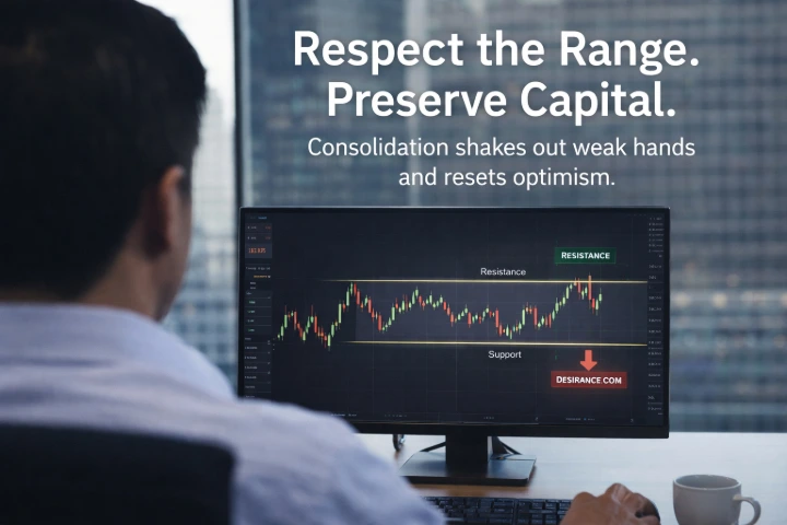 range-bound stock market consolidation teaching traders capital preservation and patience