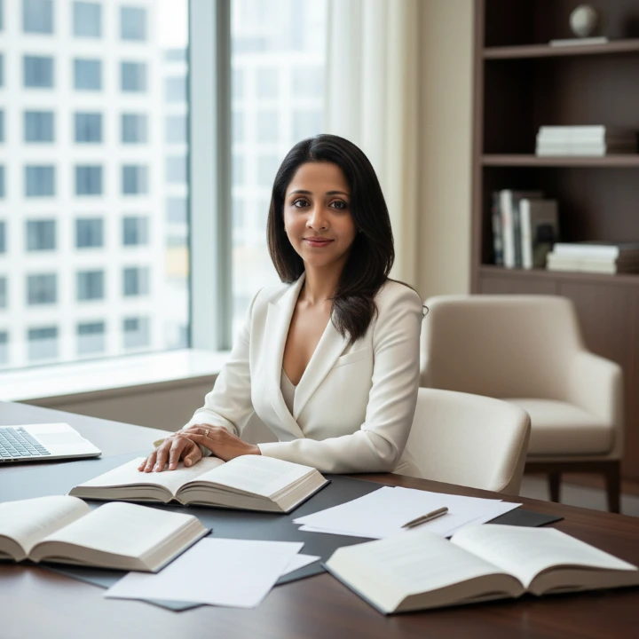 Soma Roy seated at a desk during a personal financial planning discussion, representing a client journey focused on clarity and long-term planning.